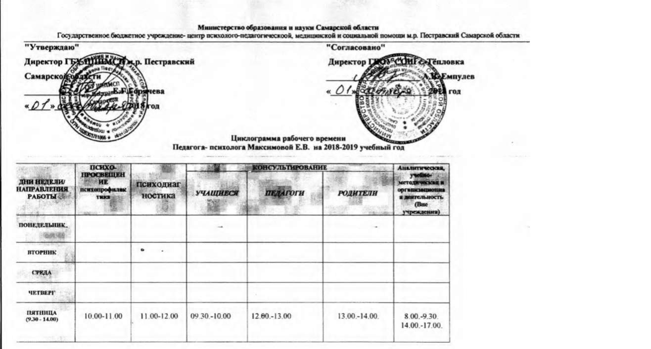 циклограмма-рабочего-времени-педагога-психолога на 2018 2019 учебный год »  My CMS